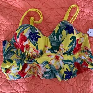 Plus-Size Peplum Bikini Top